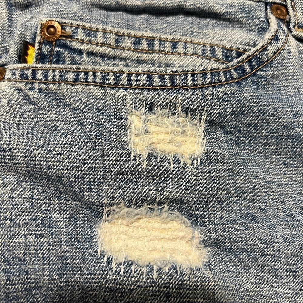 VINTAGE TODD OLDHAM DISTRESSED JEANS (JUNIOR) SIZE 13 - Picture 5 of 9